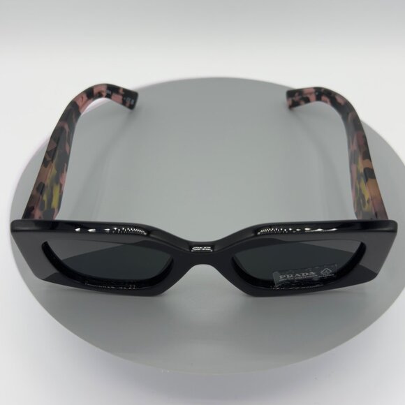 Prada SPR 15Y Sunglasses 1AB-5S0 Black Pink Havana Gray Lenses 51mm 21 140 READ - Picture 3 of 14
